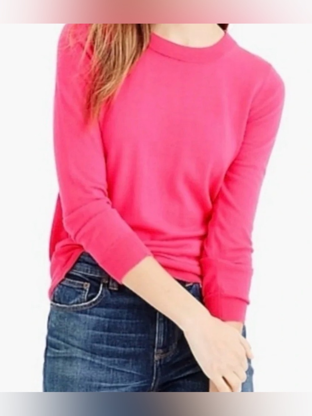 J.Crew Hot Pink Tippi Merino Wool Crewneck Sweater XS